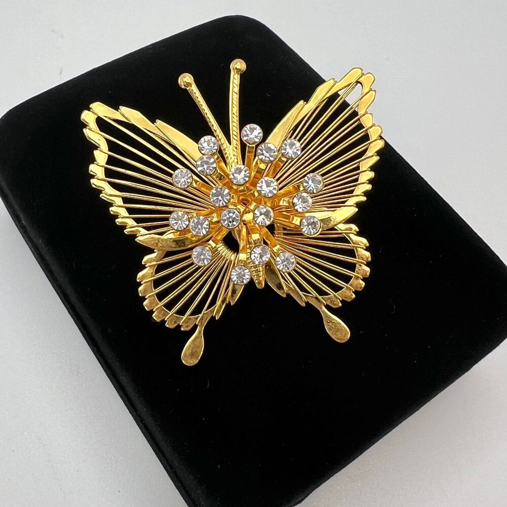 Monet Swarovski Crystal Butterfly Brooch (Susan Caplan Rediscovered)